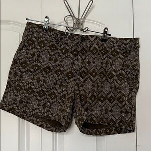 Banana Republic Brown Patterned Shorts